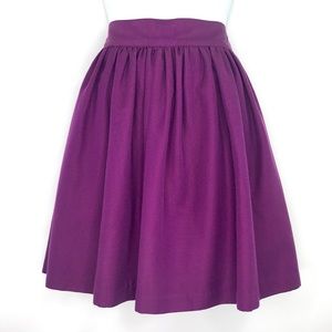Anthro Joie purple Willa skirt flare cotton/silk